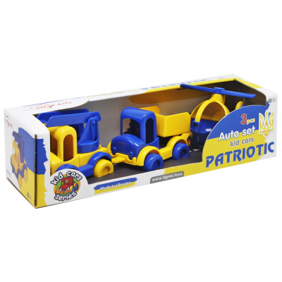 Набір машинок Kid cars патріотичний, 3 шт. TIGRES 39996