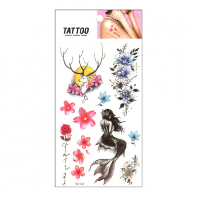 Тимчасове татуювання "Русалка - Олень Tattoo" 1020-HM1693