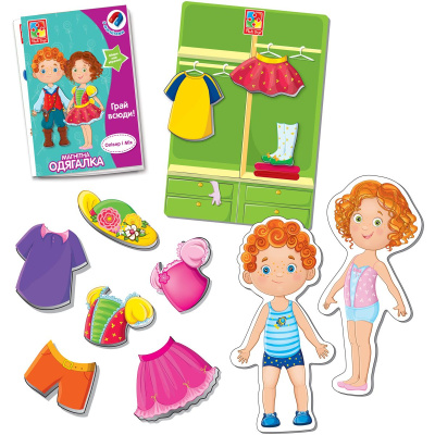 Гра настільна Магнітна одягалка. Олівер і Мія, укр Vladi Toys VT3702-12