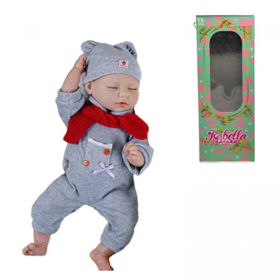 Пупс, функціональний, датчик руху, звуки: сміх, плач, засинає, висота: 42 см, гумовий, пустушка, пляшечка, памперс, шарф, капелюшок, в коробці TK Group QM24010