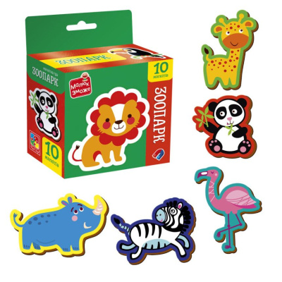Гра розвиваюча (набір магнітів) Зоопарк Vladi Toys VT3106-39
