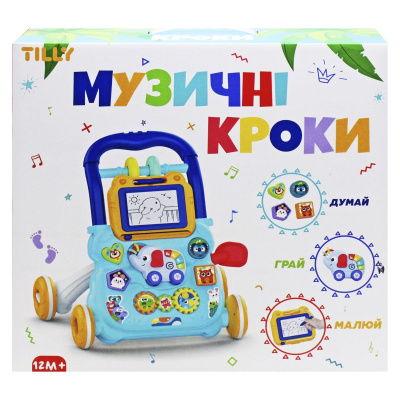 Каталка-ходунки Музичні кроки, блакитний Tilly UK0810