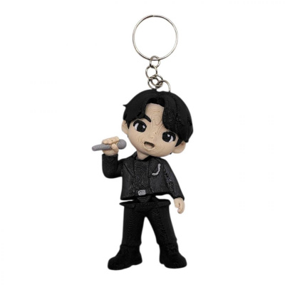 3D Брелоки HERO K-POP BTS Чон Джонгу́к / СПІВАК БТС Jeon Jeongkuk, KEYCHAIN, 3D друк OYTOY 04041100