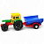 Трактор з причепом (мікс видів) Wader 39009
