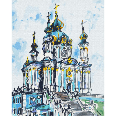 Картина за номерами Андріївська церка  Brushme BS53359