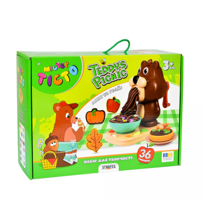 Набір для творчості Містер тісто. Teddyʼs Picnic, укр Strateg 41033