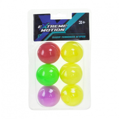 М'ячі для тенісу TB2616 матеріал PP, 6 шт