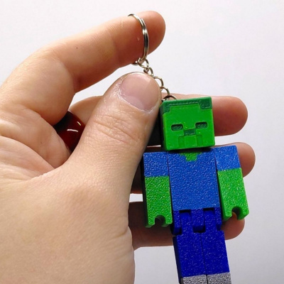 3D Брелоки MINECRAFT / МАЙНКРАФТ ZOMBIE / ЗОМБІ KEYCHAIN, 3D друк OYTOY 01015100
