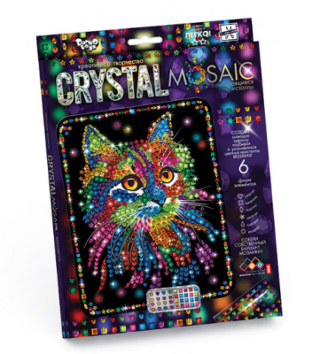 Набір для креативної творчості CRYSTAL MOSAIC, Кошеня Dankotoys CRM-01-02