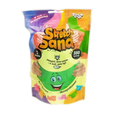Кінетичний пісок Stretch Sand укр 350 г зелений Dankotoys STS-04-02U