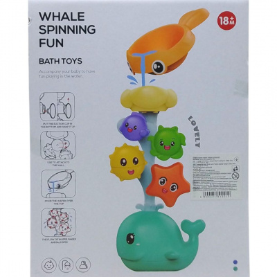 Набір для ванної Водограй: Кит (бірюзовий) Baochenjia Toys 9927