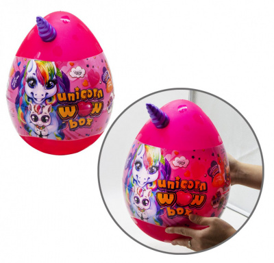 Набір для творчості в яйці "Unicorn WOW Box" UWB-01-01U для дівчаток  Рожевий