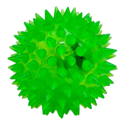 Мʼяч-їжачок гумовий зі світлом (ЗЕЛЕНИЙ) MIC 3388P