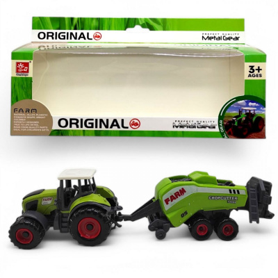 Машинка Трактор з причепом, 20,5 см (салатовий) SunQ toys SQ90333-2A