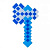 Сокира Майнкрафт (Minecraft) (33 см), блакитна MIC TTO-4