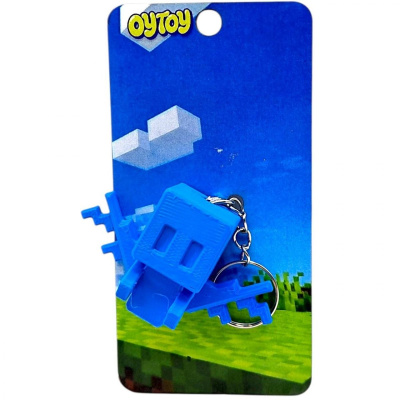 Брелок (3D друк) Minecraft Allay / Збирик Keychain, Блакитний OYTOY 1031100