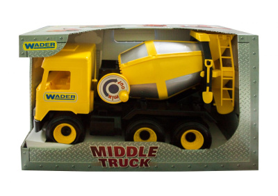 Бетономішалка Middle truck (жовта) Wader 39493