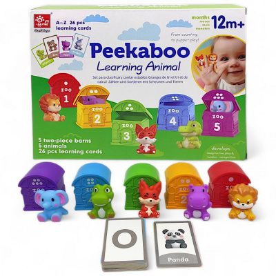 Логічна гра Pekaboo. Будиночки з тваринками, вид 2 SunQ toys SQ22003-2