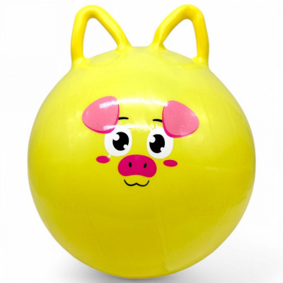 Мʼяч фітбол Звірята з вушками, 45 см (жовтий) MIC BT-PB-0219