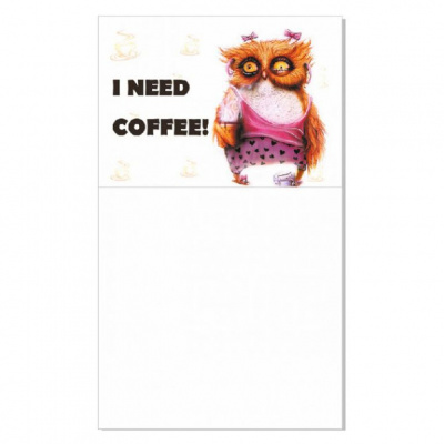 Блокнот на магніті I need coffee / Сова Jumbi Kt30072103