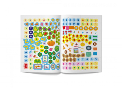 Книга Весела математика. 184 розвиваючі наклейки (укр) Crystal Book F00029945