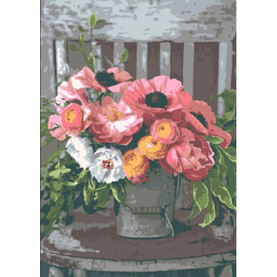 Картина по номерах Квіткова чарівність 28x40 см Riviera Blanca RB-0379