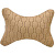 Подушка анатомічна Алькантара КОРИЧНЕВА вишита Хвиля Сувенир-Декор HRP-BRW
