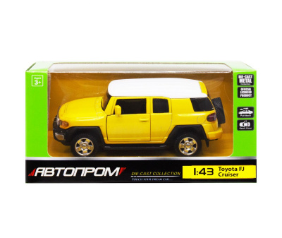 Машинка Toyota FJ Cruiser з серії Автопром, жовтий Автопром 4305