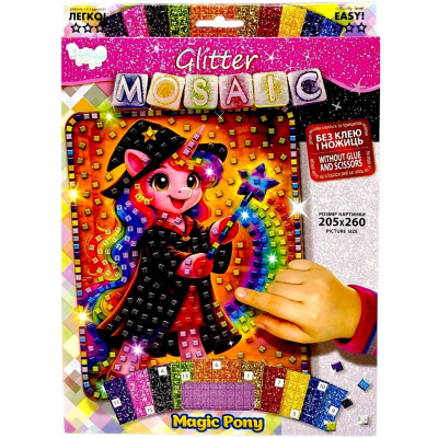 Креативна творчість GLITTER MOSAIC: MAGIC PONY Dankotoys БМ-04-01,02,03,04,05...10