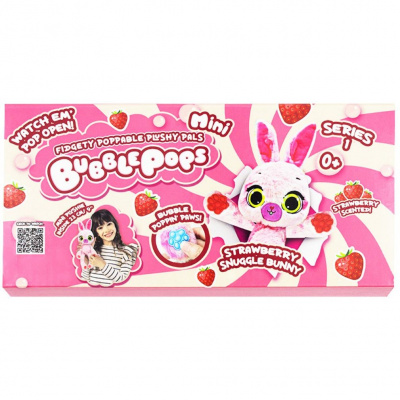 М’яка іграшка з ароматом Bubble Pops міні. Полуничне зайченя (20 см) Bubble Pops 2402005/4
