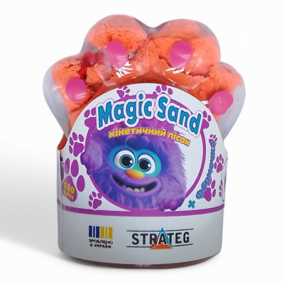 Кінетичний пісок Magic Sand. Лапка, 250 г (помаранчевий) Strateg 39407