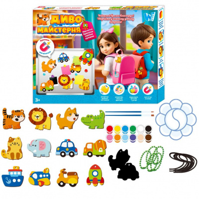 Магнітні брелки Диво майстерня: Транспорт та тварини Wtoys 47751