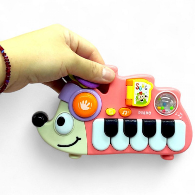 Піаніно Їжачок веселун ОЗВУЧУВАННЯ УКРАЇНСЬКОЮ МОВОЮ, (Рожевий) Wtoys 37746