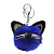 Брелок хутряний Пухнастик-котик, синій MIC BR1523