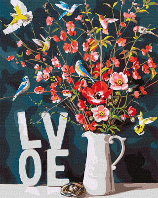 Картина за номерами "З любов'ю" ©Ira Volkova" KHO3119 Ідейка 40х50см