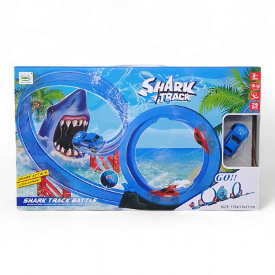 Трек із петлею Shark Track, інерційна машинка, 29 елементів Jin zhe cheng 6688-281