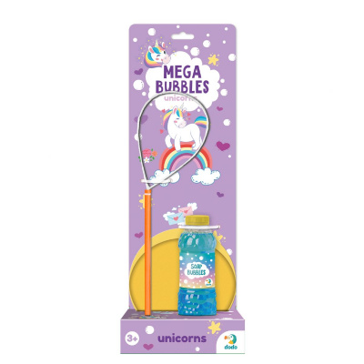 Мильні бульбашки Mega Bubbles Єдиноріг. Об’єм 450 мл Dodo 500118