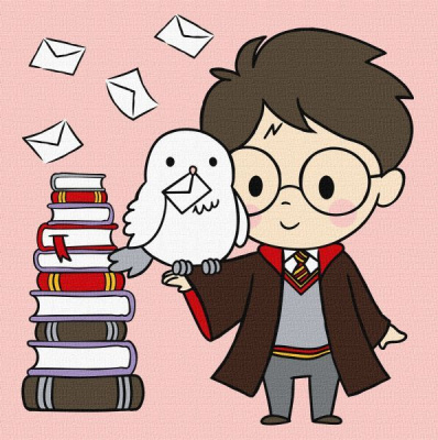 Картина за номерами - Harry Potter: Гаррі та листи ©Warner Bros. Ideyka KHO1405