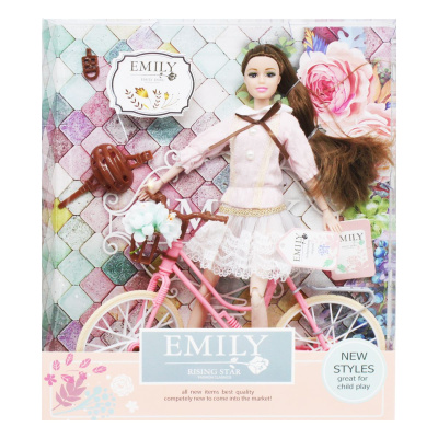 Лялька Emily з велосипедом MiC QJ077