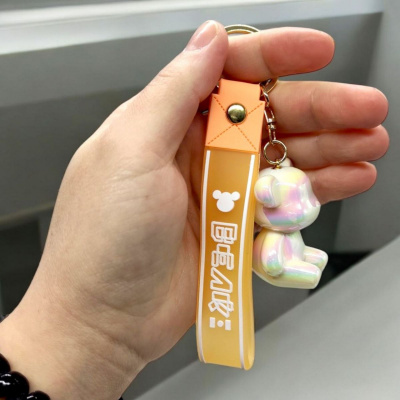Брелок Ведмедик Bearbrick, 4,5 см (жовтий) MIC C69957