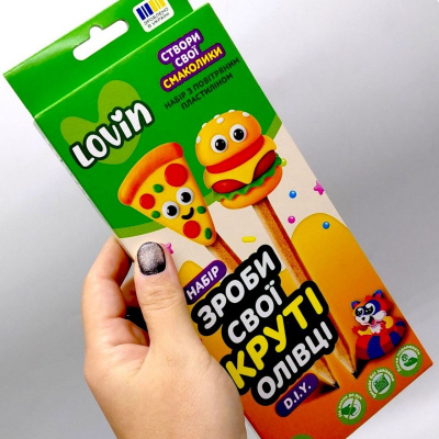 Зроби свої круті олівці TM Lovin Набір для творчості з повітряним пластиліном (СМАКОЛИКИ) Lovin 7000247