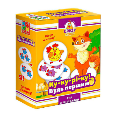 Гра настільна Crazy Koko: Ку-ку-рі-ку! (укр) Vladi Toys VT8025-08