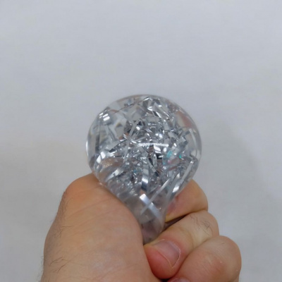 Антистрес з конфетті Кулька (5,5 см), золотистий MIC KA-23-1298