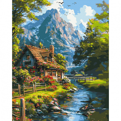 Картина за номерами "Тихе гірське життя" LW3438, 40х50 см