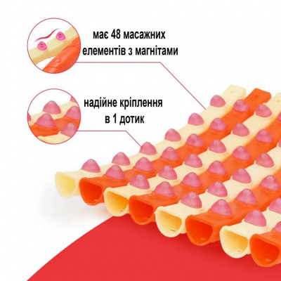 Обруч із масажними магнітними кульками Magnet Massage Hoop NE-F-50