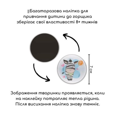 Наліпки для привчання дитини до горщика (5 шт) Mega Zayka №0721