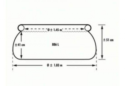 Надувний басейн 183 х 51 см, Easy Set Intex 28101