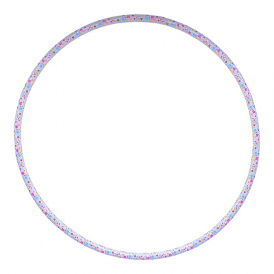 Обруч №1 68 см Кольорові квіточки (білий) Bamsic 0192