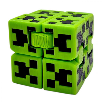 Брелок 3d друк КУБ НЕСКІНЧЕННОСТІ (КРІПЕР), Майнкрафт / Minecraft, KEYCHAIN MIC СВ002