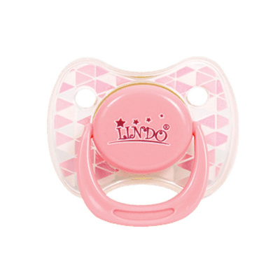 Пустушка кругла з кільцем від 12 місяців (рожевий) Lindo Pk 009/12+